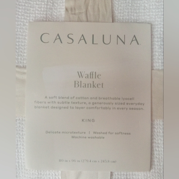 King Micro Waffle Bed Blanket White - Casaluna - Picture 11 of 12